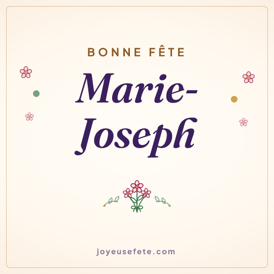 Image carrée « Bonne fête Marie-Joseph » pour WhatsApp