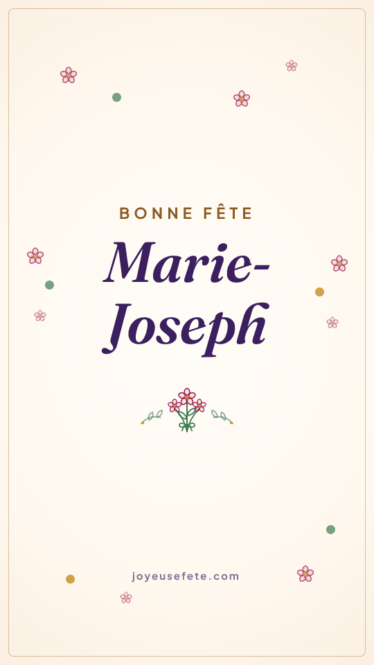 Image « Bonne fête Marie-Joseph » au format story