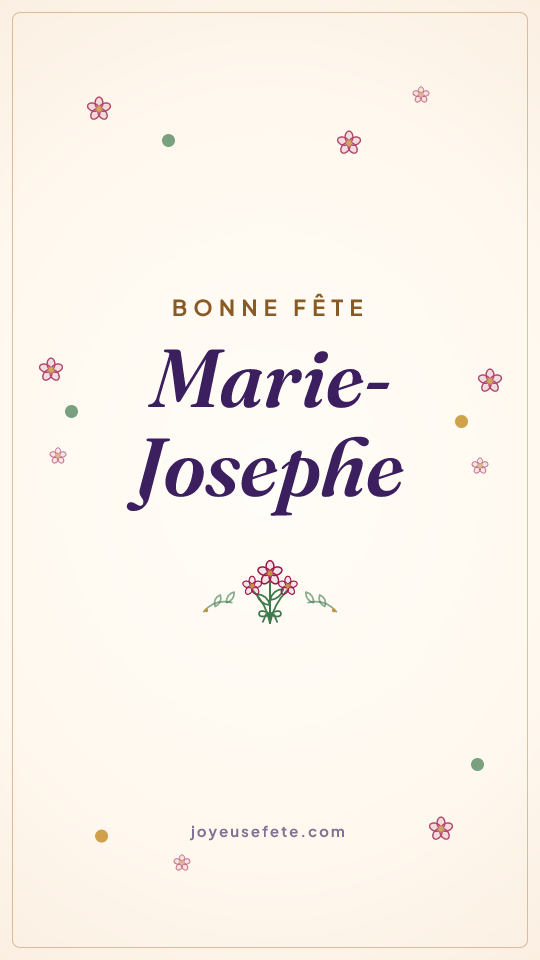 Image « Bonne fête Marie-Josephe » au format story