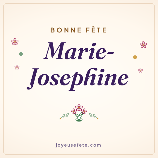 Image carrée « Bonne fête Marie-Josephine » pour WhatsApp