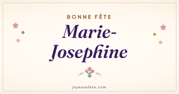 Image « Bonne fête Marie-Josephine » au format large