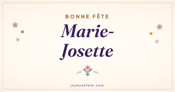 Image « Bonne fête Marie-Josette » au format large