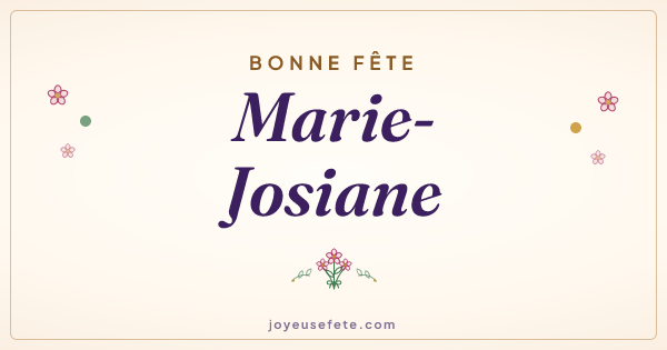 Image « Bonne fête Marie-Josiane » au format large