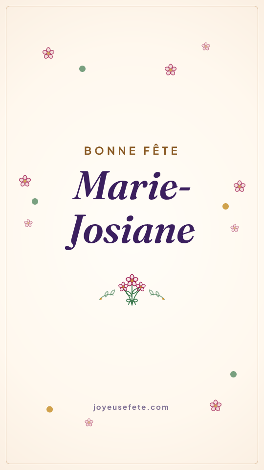 Image « Bonne fête Marie-Josiane » au format story
