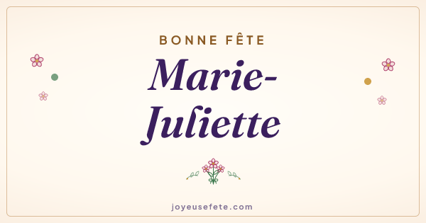 Image « Bonne fête Marie-Juliette » au format large