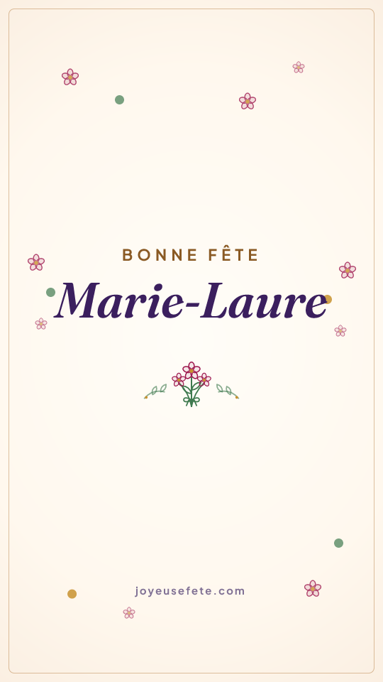 Image « Bonne fête Marie-Laure » au format story