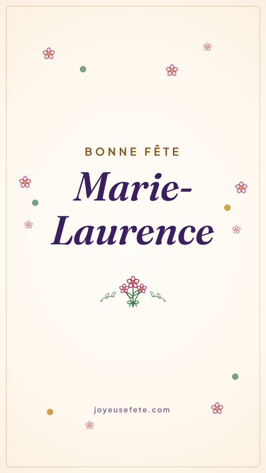 Image « Bonne fête Marie-Laurence » au format story