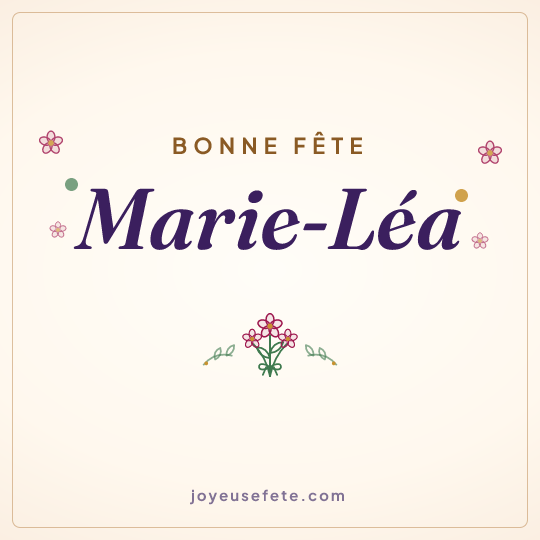 Image carrée « Bonne fête Marie-Léa » pour WhatsApp