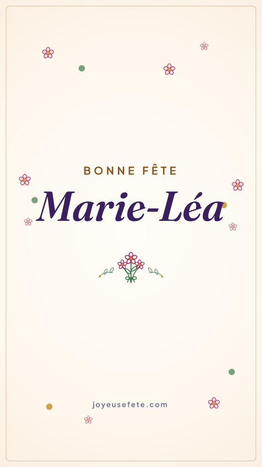 Image « Bonne fête Marie-Léa » au format story