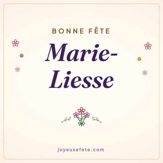 Image carrée « Bonne fête Marie-Liesse » pour WhatsApp