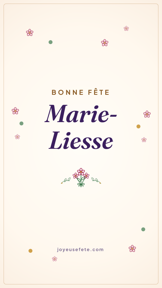 Image « Bonne fête Marie-Liesse » au format story