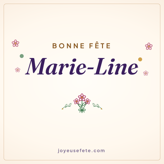 Image carrée « Bonne fête Marie-Line » pour WhatsApp