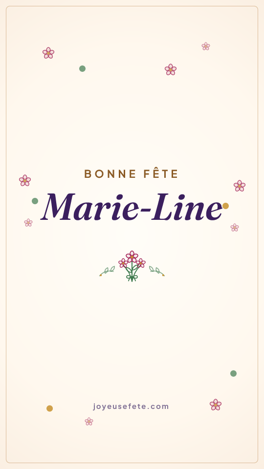 Image « Bonne fête Marie-Line » au format story
