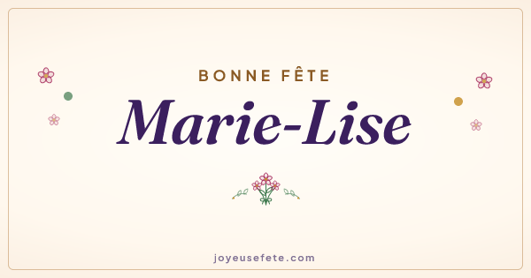 Image « Bonne fête Marie-Lise » au format large