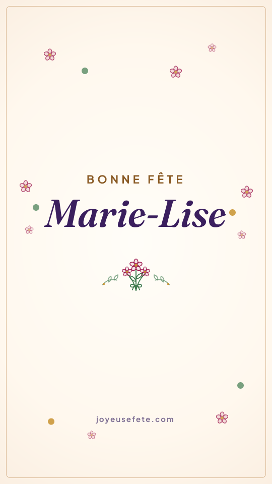 Image « Bonne fête Marie-Lise » au format story