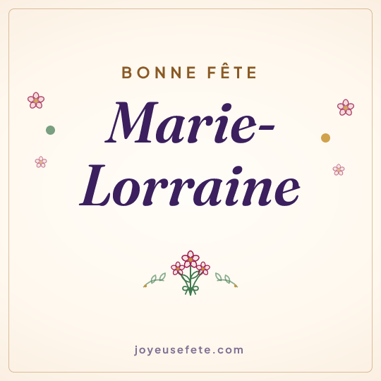 Image carrée « Bonne fête Marie-Lorraine » pour WhatsApp