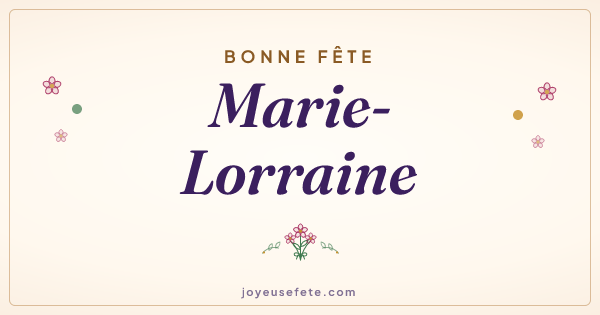Image « Bonne fête Marie-Lorraine » au format large