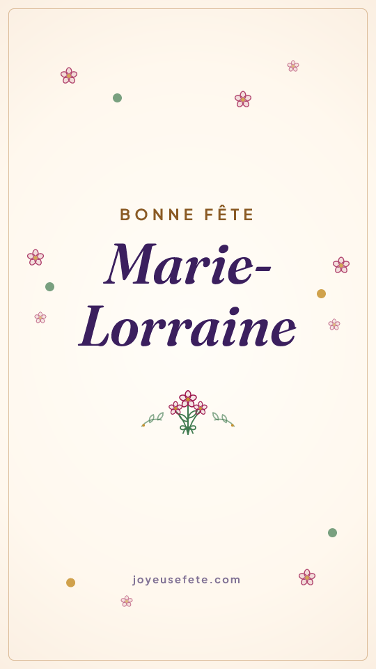 Image « Bonne fête Marie-Lorraine » au format story