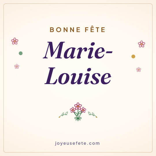Image carrée « Bonne fête Marie-Louise » pour WhatsApp