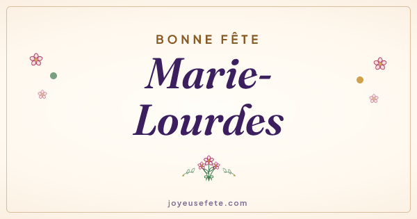 Image « Bonne fête Marie-Lourdes » au format large