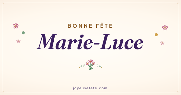 Image « Bonne fête Marie-Luce » au format large