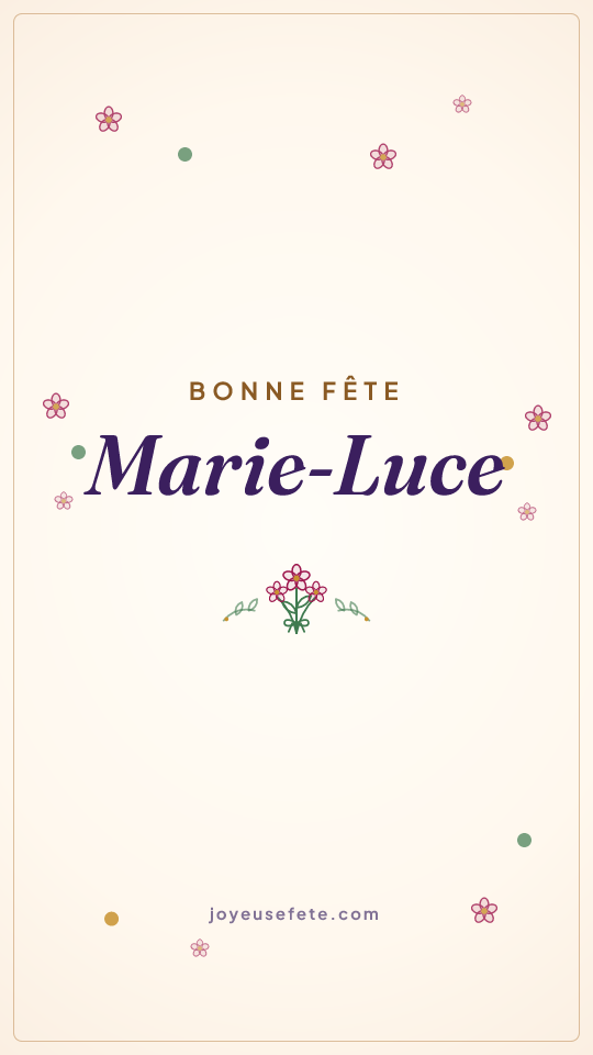 Image « Bonne fête Marie-Luce » au format story