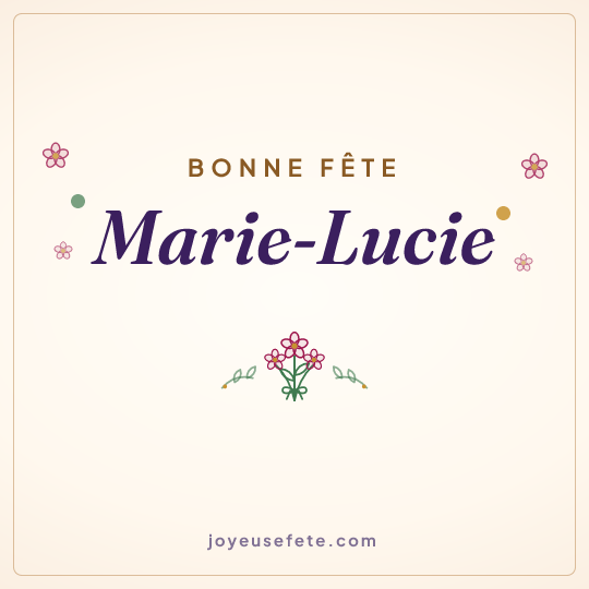 Image carrée « Bonne fête Marie-Lucie » pour WhatsApp