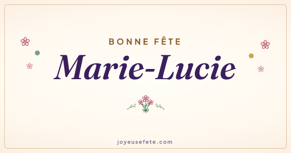 Image « Bonne fête Marie-Lucie » au format large