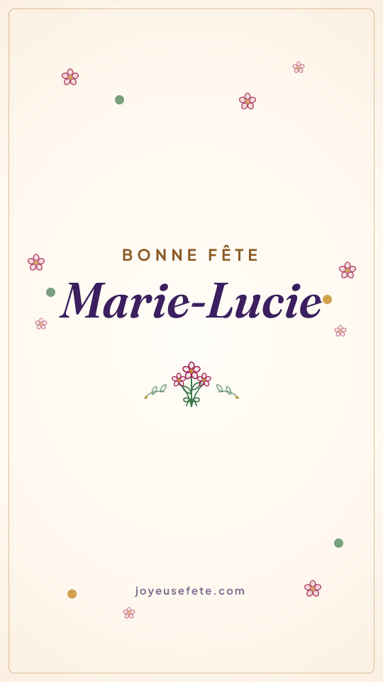 Image « Bonne fête Marie-Lucie » au format story