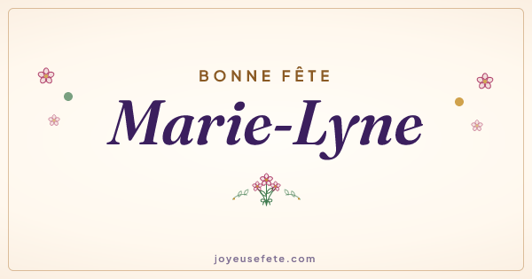 Image « Bonne fête Marie-Lyne » au format large