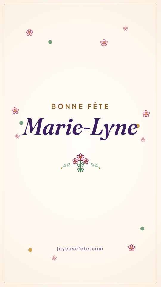 Image « Bonne fête Marie-Lyne » au format story