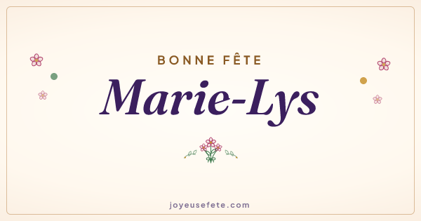 Image « Bonne fête Marie-Lys » au format large