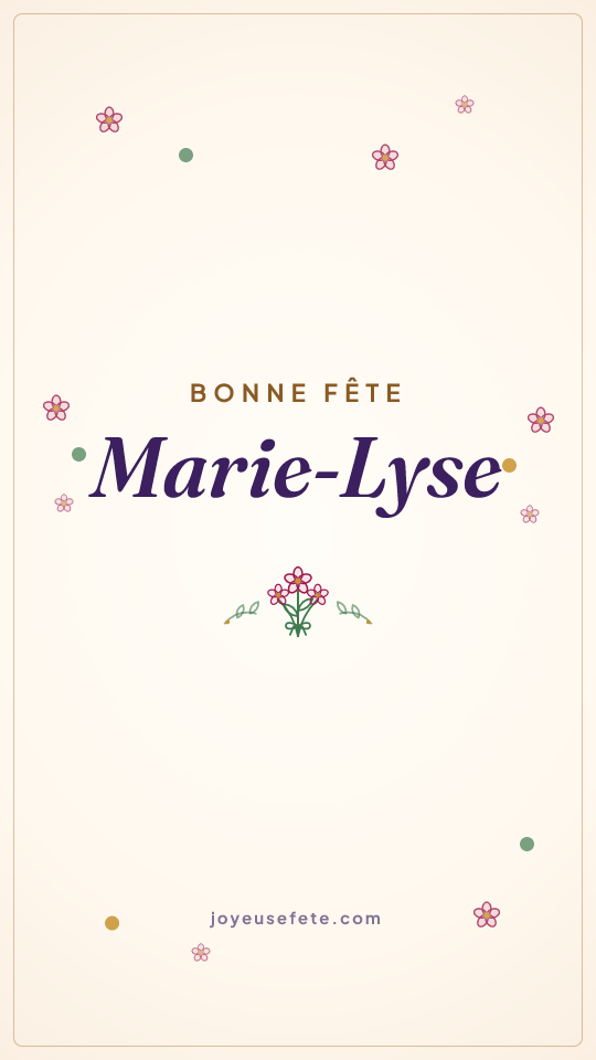 Image « Bonne fête Marie-Lyse » au format story