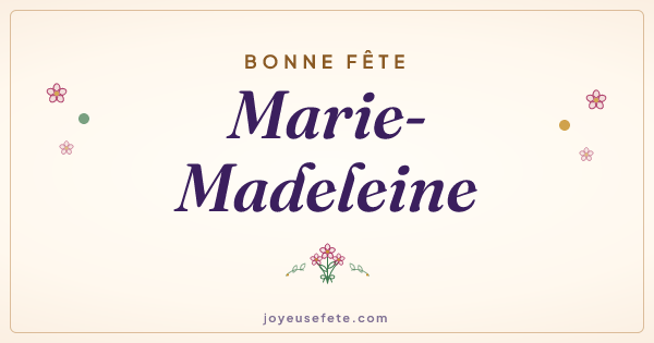 Image « Bonne fête Marie-Madeleine » au format large