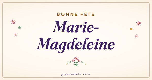 Image « Bonne fête Marie-Magdeleine » au format large
