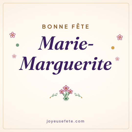 Image carrée « Bonne fête Marie-Marguerite » pour WhatsApp