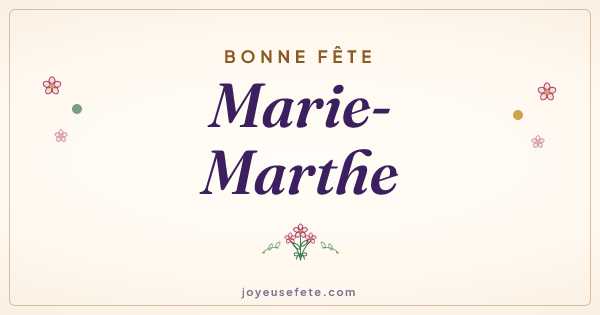 Image « Bonne fête Marie-Marthe » au format large