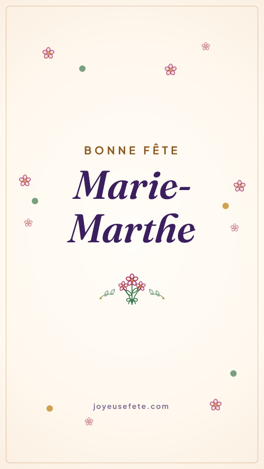 Image « Bonne fête Marie-Marthe » au format story