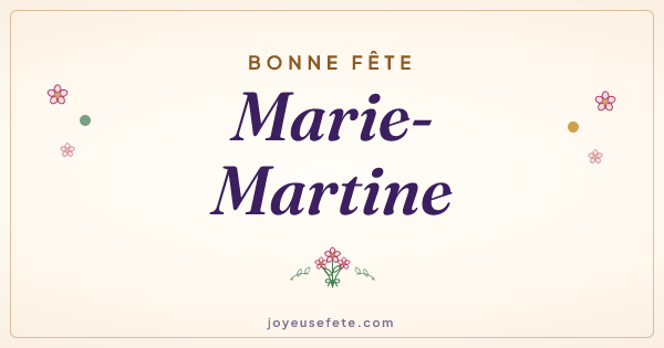 Image « Bonne fête Marie-Martine » au format large