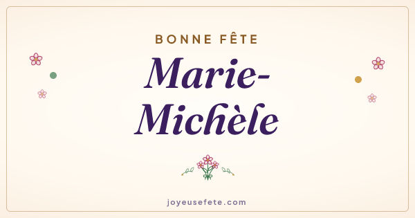 Image « Bonne fête Marie-Michèle » au format large
