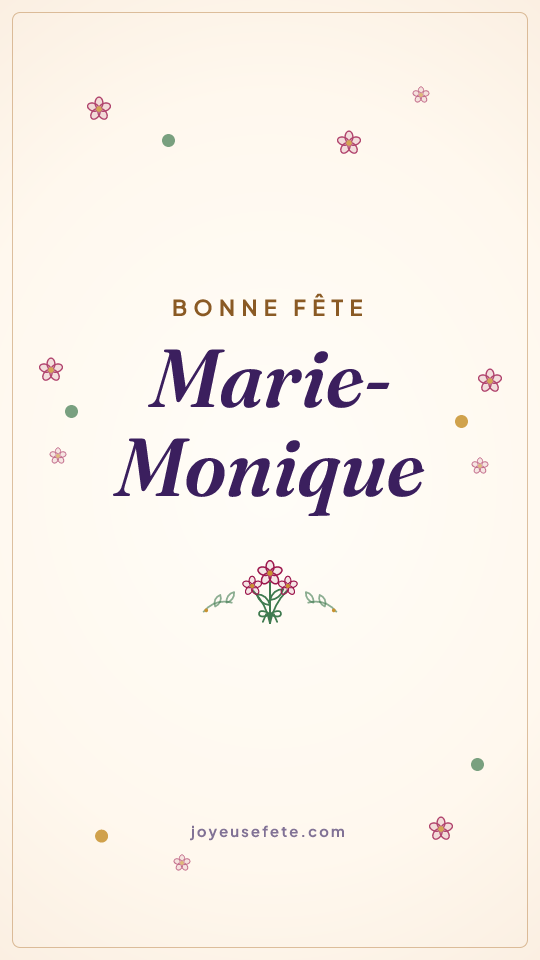 Image « Bonne fête Marie-Monique » au format story