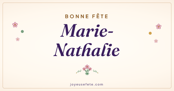 Image « Bonne fête Marie-Nathalie » au format large