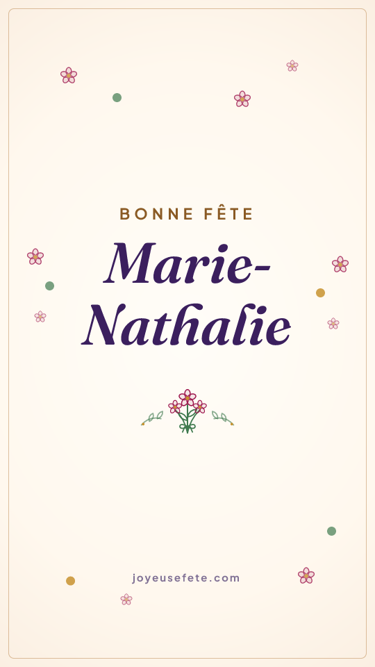 Image « Bonne fête Marie-Nathalie » au format story