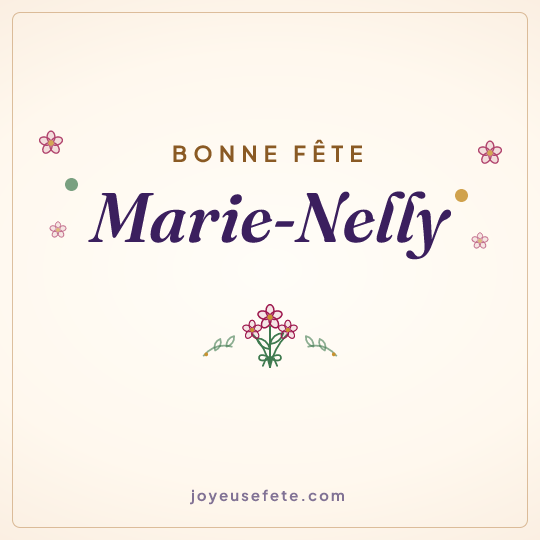 Image carrée « Bonne fête Marie-Nelly » pour WhatsApp
