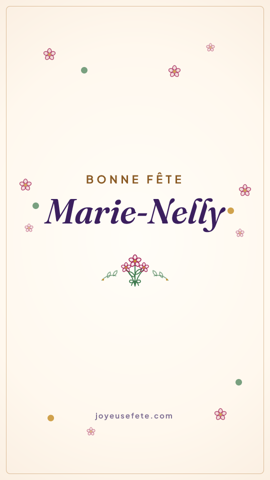 Image « Bonne fête Marie-Nelly » au format story