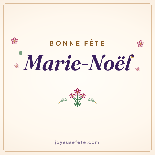 Image carrée « Bonne fête Marie-Noël » pour WhatsApp