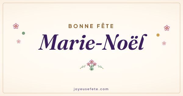 Image « Bonne fête Marie-Noël » au format large