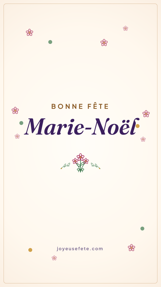 Image « Bonne fête Marie-Noël » au format story