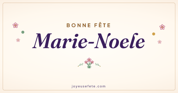 Image « Bonne fête Marie-Noele » au format large