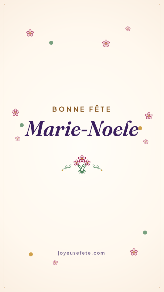 Image « Bonne fête Marie-Noele » au format story